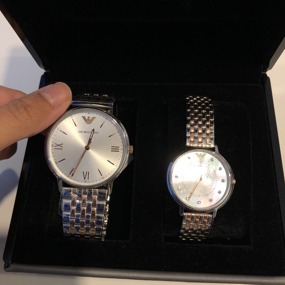 NWT His and Hers Emporio Armani watch set